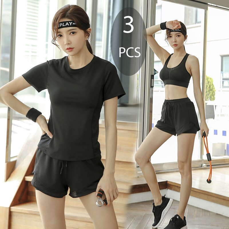 Women's 3-Piece Yoga & Gym Set – Polyester