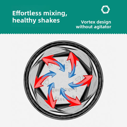 600ml Protein Mixing Cup | Heat-Resistant Swirl Shaker with Leak-Proof Lid