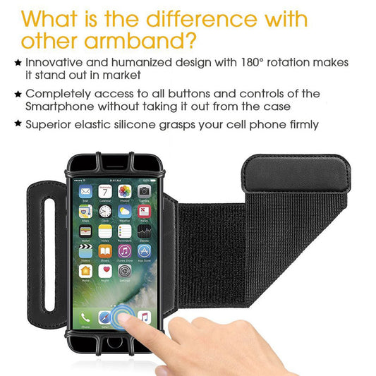 Phone Wristband Holder – Universal Sports Armband for Smartphones Under 6 Inches