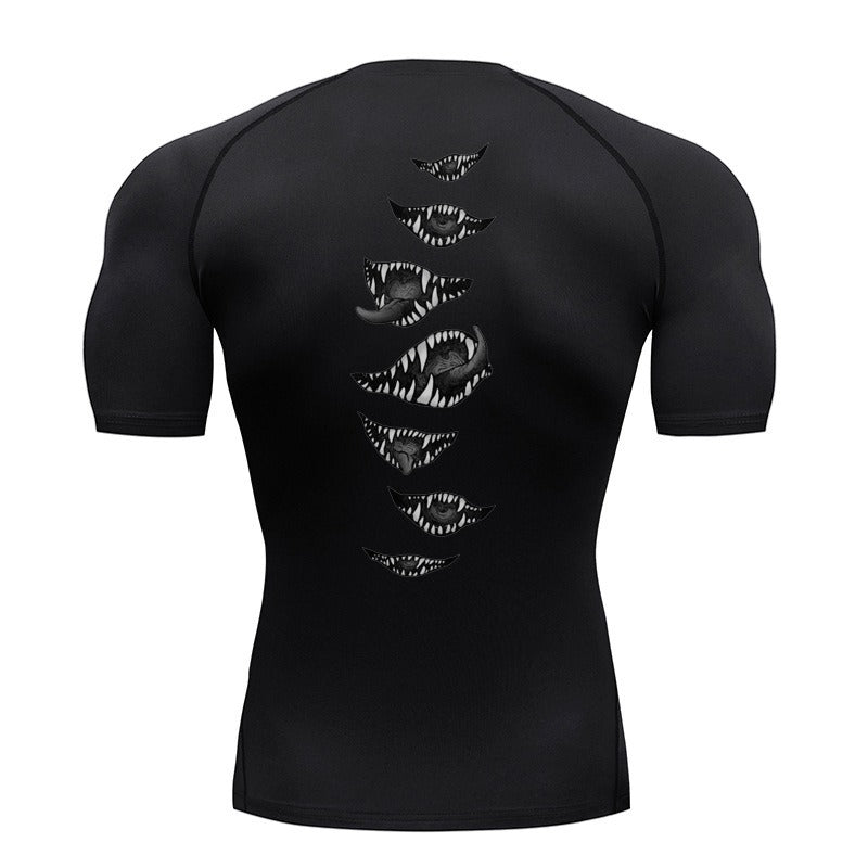 Men’s Quick-Dry Training Shirt – Elastic, Breathable Summer Sportswear
