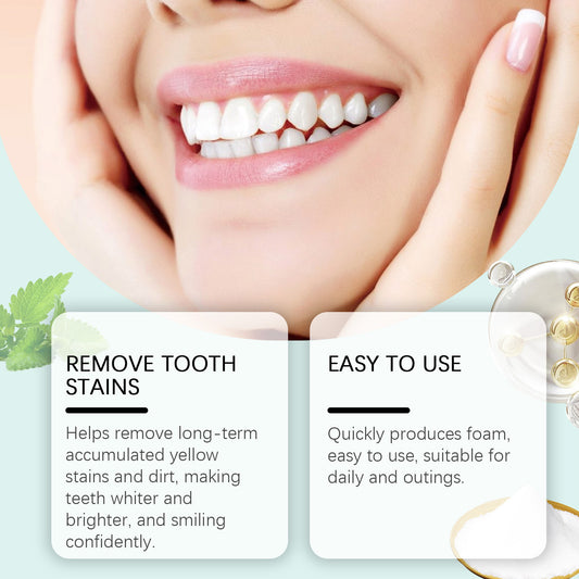 Oralhoe Mint Bright White Toothpaste Tablets – 62pcs Portable Oral Care