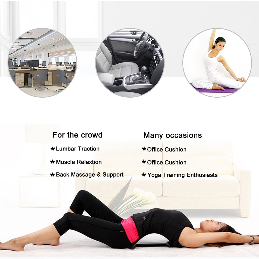 Back Massage Magic – Adjustable Lumbar Support Stretcher