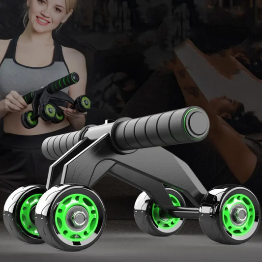 Foldable Abdominal Exercise Wheel – 4‑Wheel Design