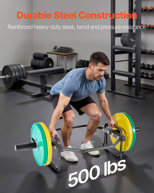 Heavy-Duty 500lb Capacity Steel Hex Trap Bar