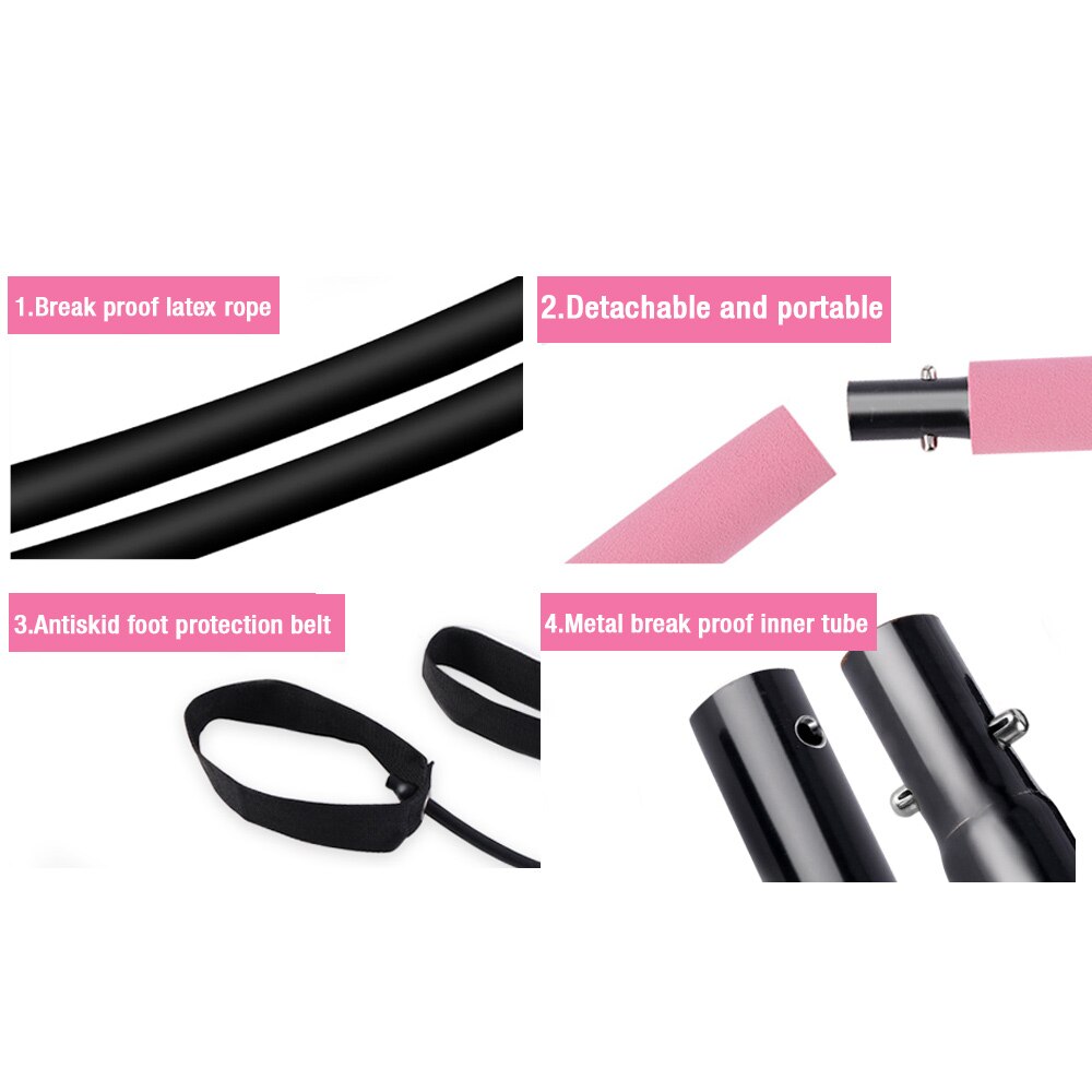 Portable Pilates Bar Kit – Resistance Band Fitness Stick for Yoga & Strength Training