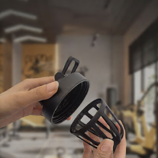 Stainless Steel Protein Shaker Bottle with Storage | Leak-Proof & BPA-Free