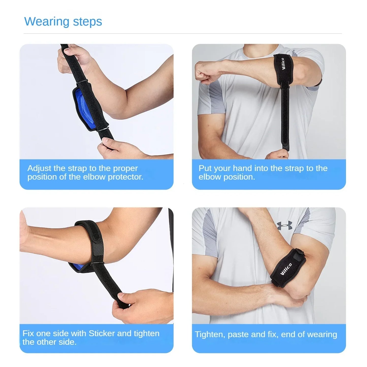 Men's and women's cycling outdoor sports elbow straps breathable and pressurized fixed protective equipment