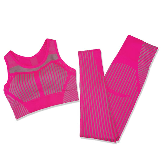 Strip Seamless Women Yoga Set for Fitness Sports Suits Gy...