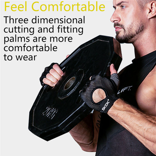 Sports Training Gloves – Wrist Support & Full Palm Protection, Half‑Finger Fitness Gloves