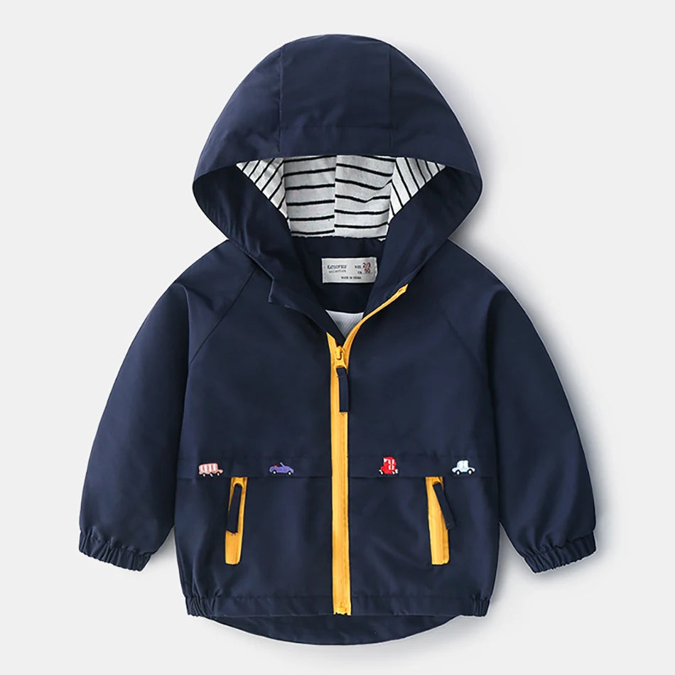 Kids Hooded Fleece Jacket – Winter Windbreaker for Boys