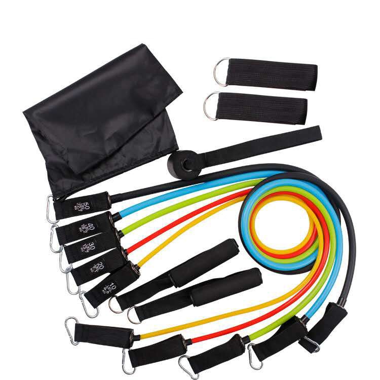 17-Piece Resistance Band Set – 150 lbs Chest Expander