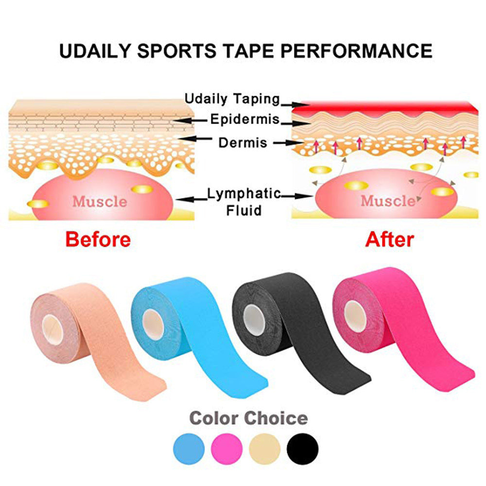 Sports muscle protector with all cotton waterproof 5cm muscle patch/intramuscular effect kinesiology tape | AthVault