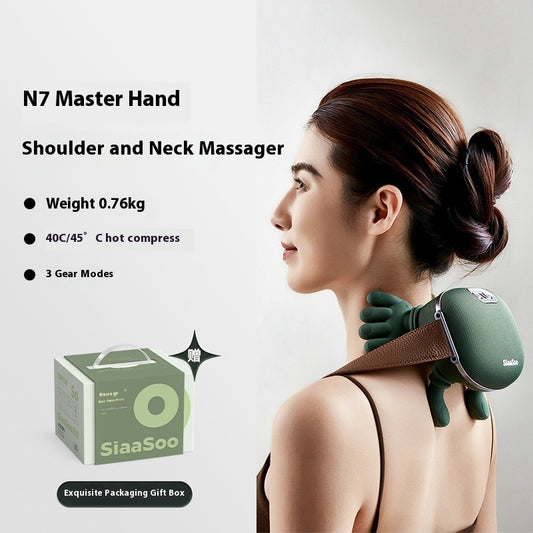 Rechargeable Hand Shoulder Neck Massager – Moss Green