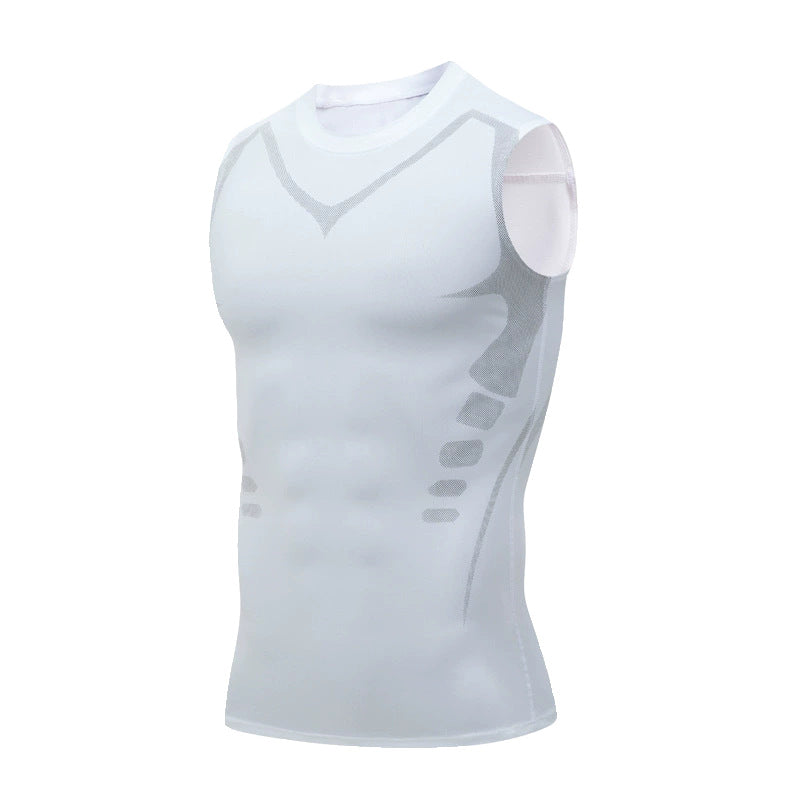 Men’s Quick Dry Sleeveless Vest – Breathable Polyester Running & Fitness Top