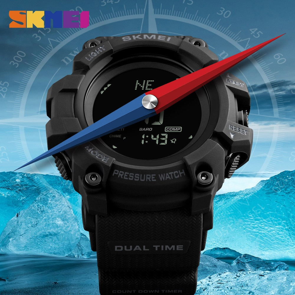 SKMEI 1358 Outdoor Watch – Digital Sport Compass & Altimeter, Waterproof