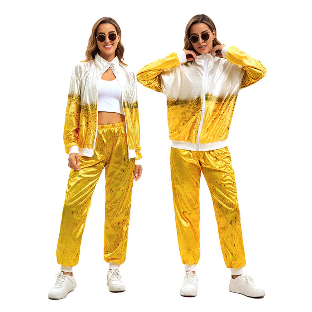 Women’s Two‑Piece Sweater Fleece Set – Long Sleeve Zipper Pant Suit