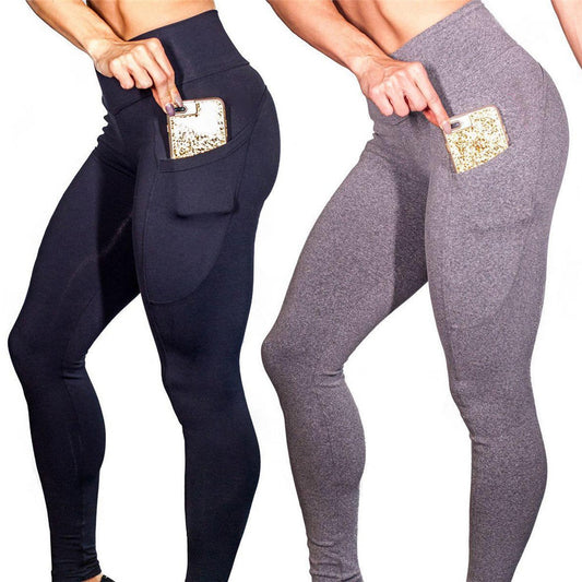 Women’s Sexy Push‑Up Black Leggings – High Waist Slim Fit Yoga Pants