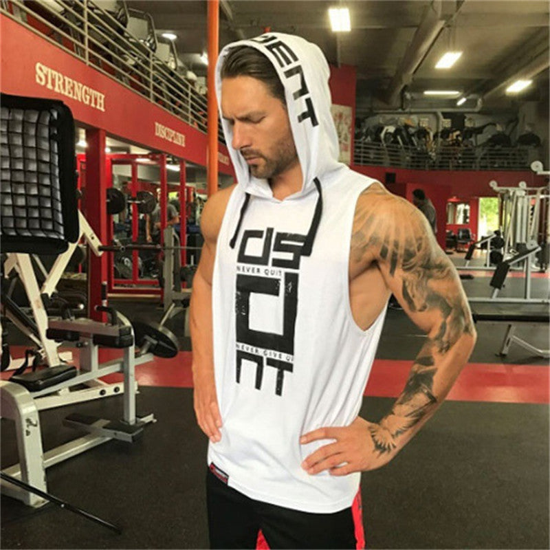 Men’s Cotton Tank Top Fitness Tee – Bodybuilding Workout Activewear