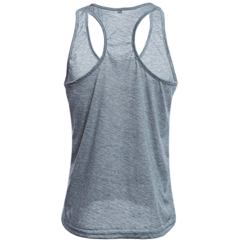 Men’s Racerback Gym Tank – Cotton Blend Scoop Collar