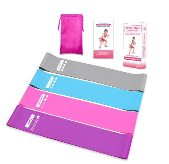 Resistance Bands Set – Booty, Yoga & Fitness Training (4 Levels)