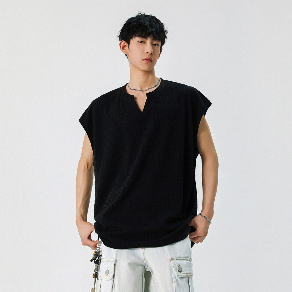 V-Neck Sleeveless T-Shirt