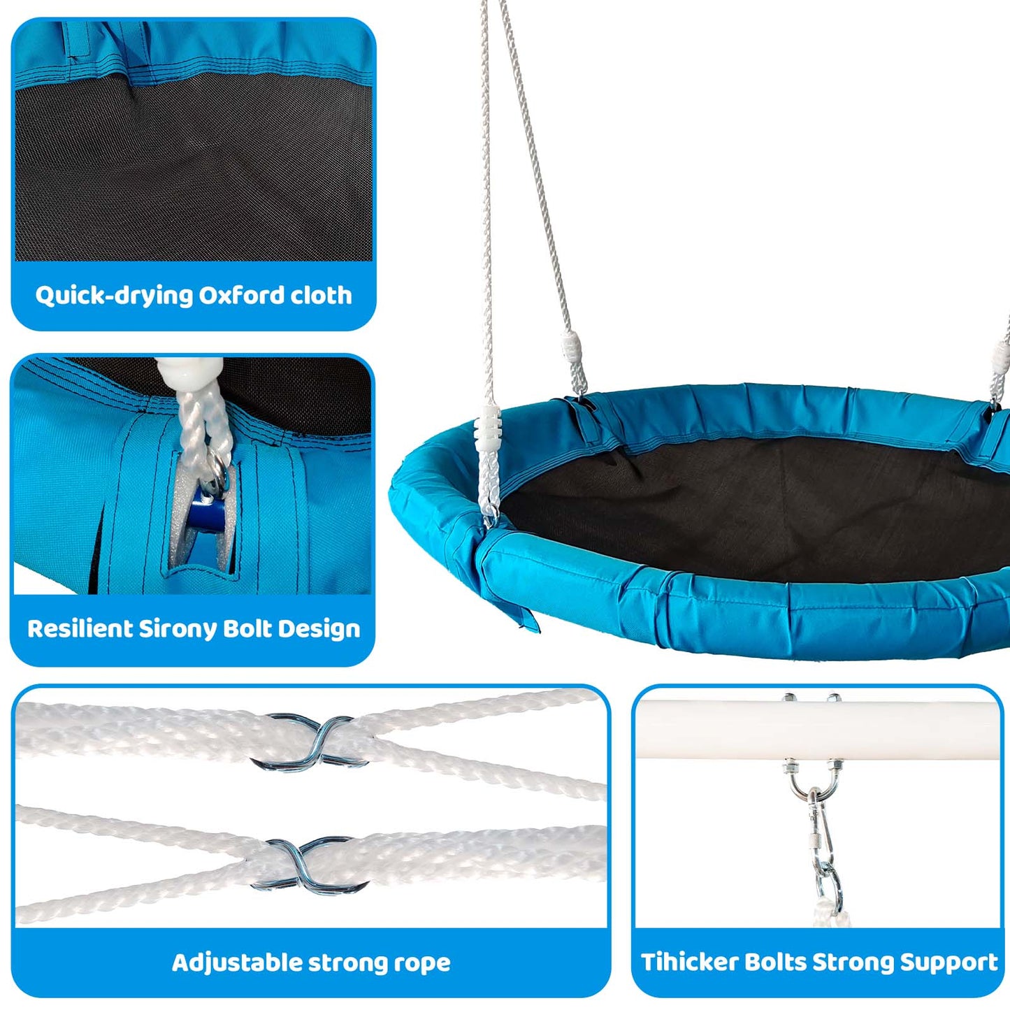 Kids Outdoor Saucer Swing Set
