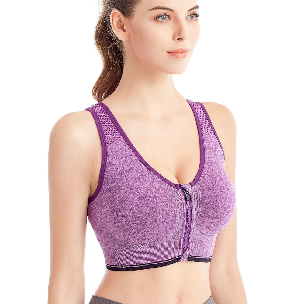 Women’s Sports Bra Crop Top – Push‑Up Fitness Gym Lingerie, S–5XL