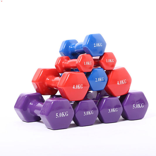 Color Fitness Dumbbells | Plastic Coated Dumbbells for Home & Yoga Training – AthVault