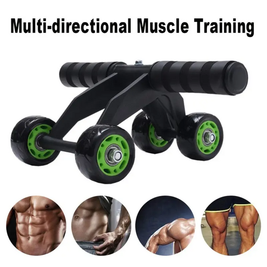 Foldable Abdominal Exercise Wheel – 4‑Wheel Design