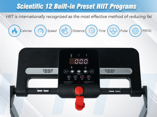 Folding Treadmill 2.5HP with Incline & Bluetooth Speaker