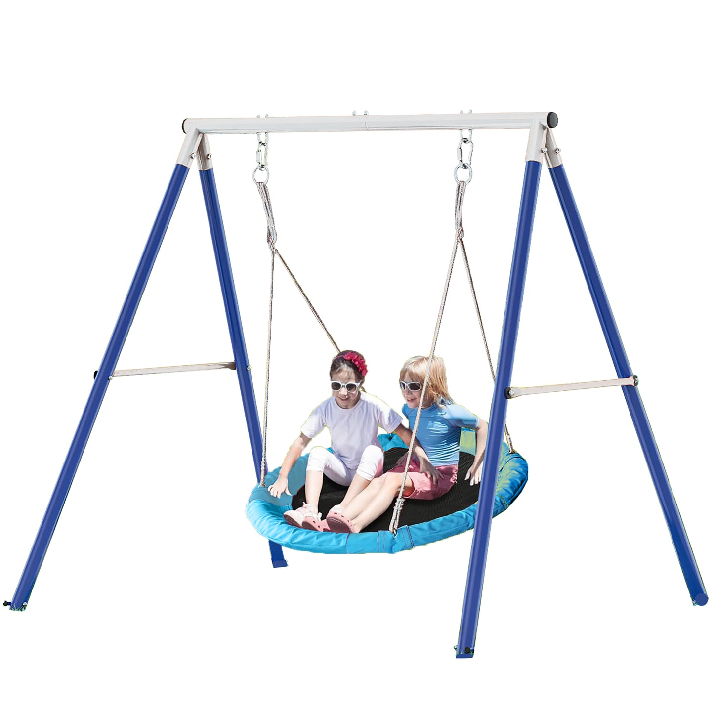 Kids Outdoor Saucer Swing Set