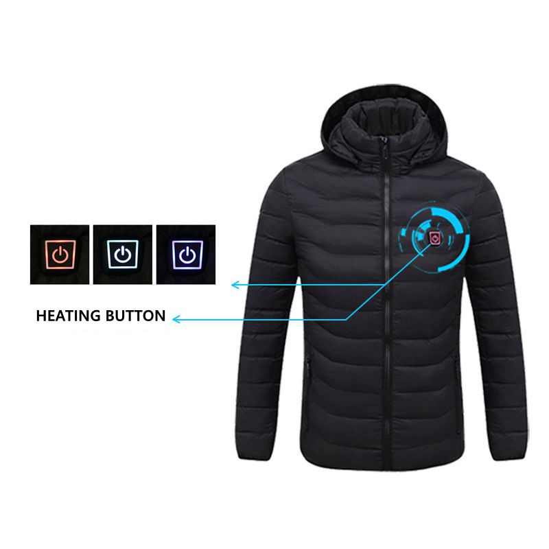 USB Heated Jacket for Men – Winter Thermostat