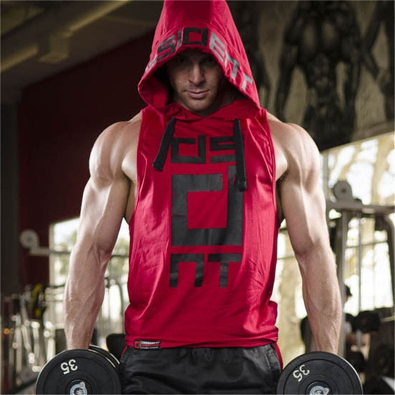 Men’s Cotton Tank Top Fitness Tee – Bodybuilding Workout Activewear