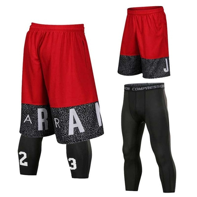 Men’s Quick‑Dry Basketball Set – Shorts + Tights