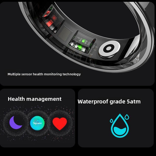 R09 Smart Health Ring – Blood Oxygen, Heart Rate & Sleep Tracker | Slim Fitness Ring for Android & iOS