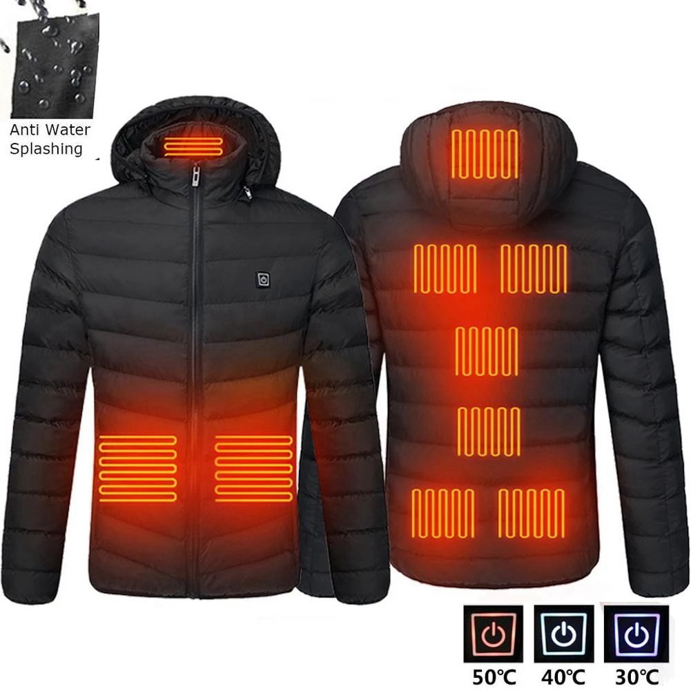 USB Heated Jacket for Men – Winter Thermostat