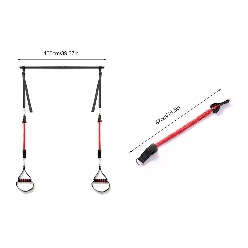 Resistance Band Pilates Stick – Durable Steel Fitness Bar with Latex Power Cords