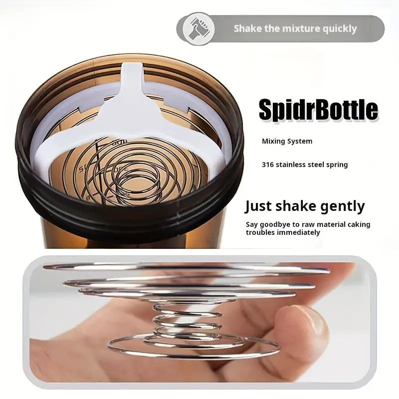 500ml Protein Shaker Cup | 3-Layer Leak-Proof Mixing Bottle with Storage