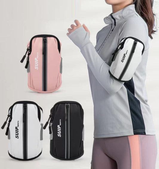 Outdoor fitness arm bag elastic men's and women's univers...