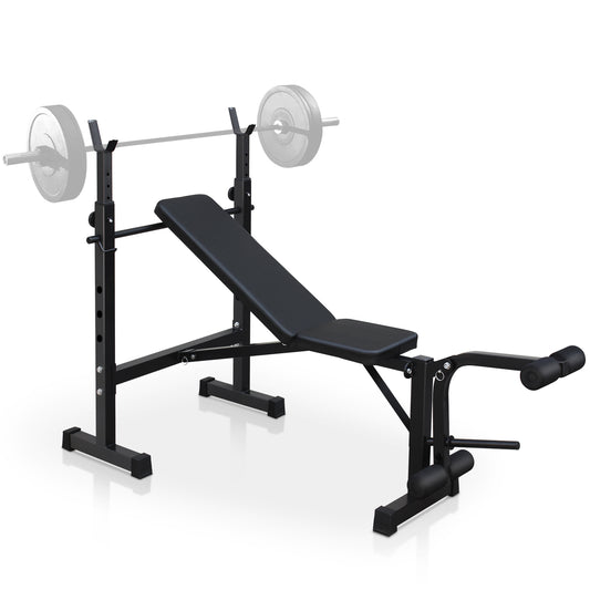 Olympic Weight Bench with Squat Rack – Home Gym Set