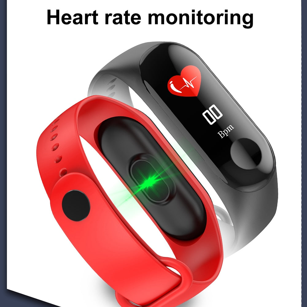 M3 Plus Smart Bracelet – IPS Color Screen Fitness Tracker, IP68 Waterproof
