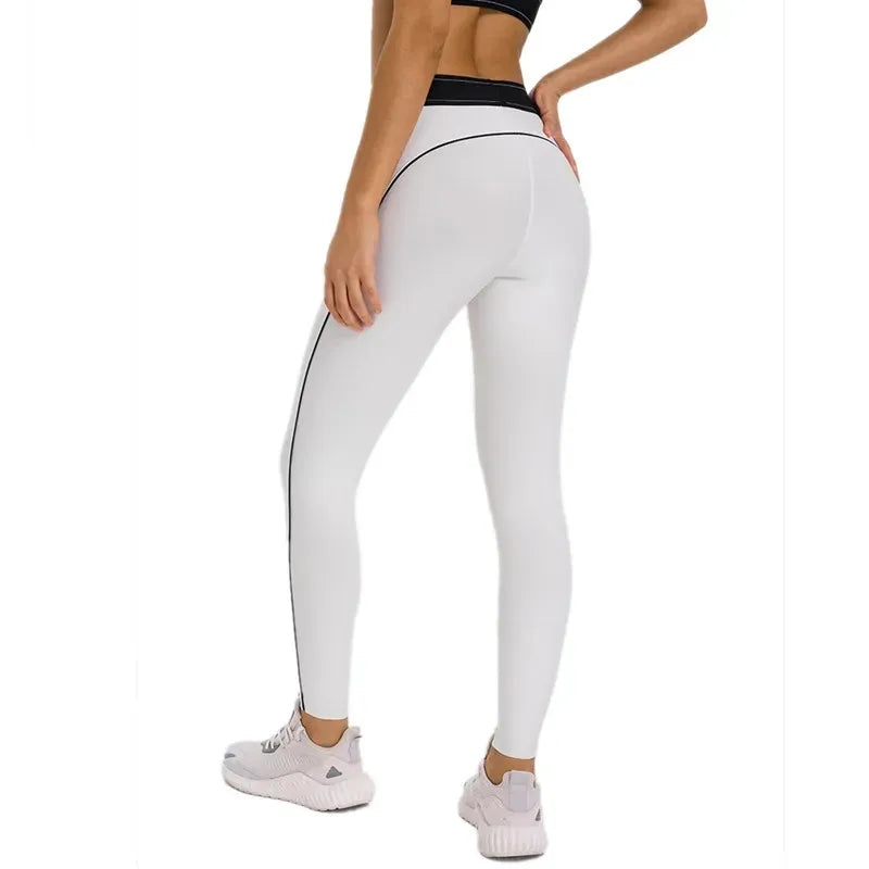 High‑Waisted Lycra Compression Leggings – Women’s Fitness Pants
