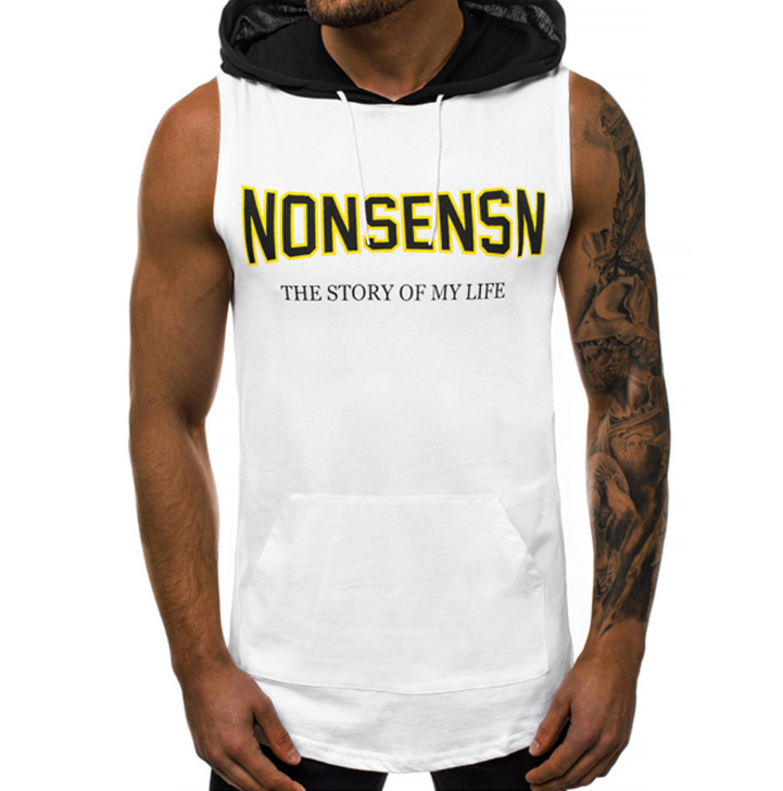 Men's Fitness Stringer Hoodie Tank