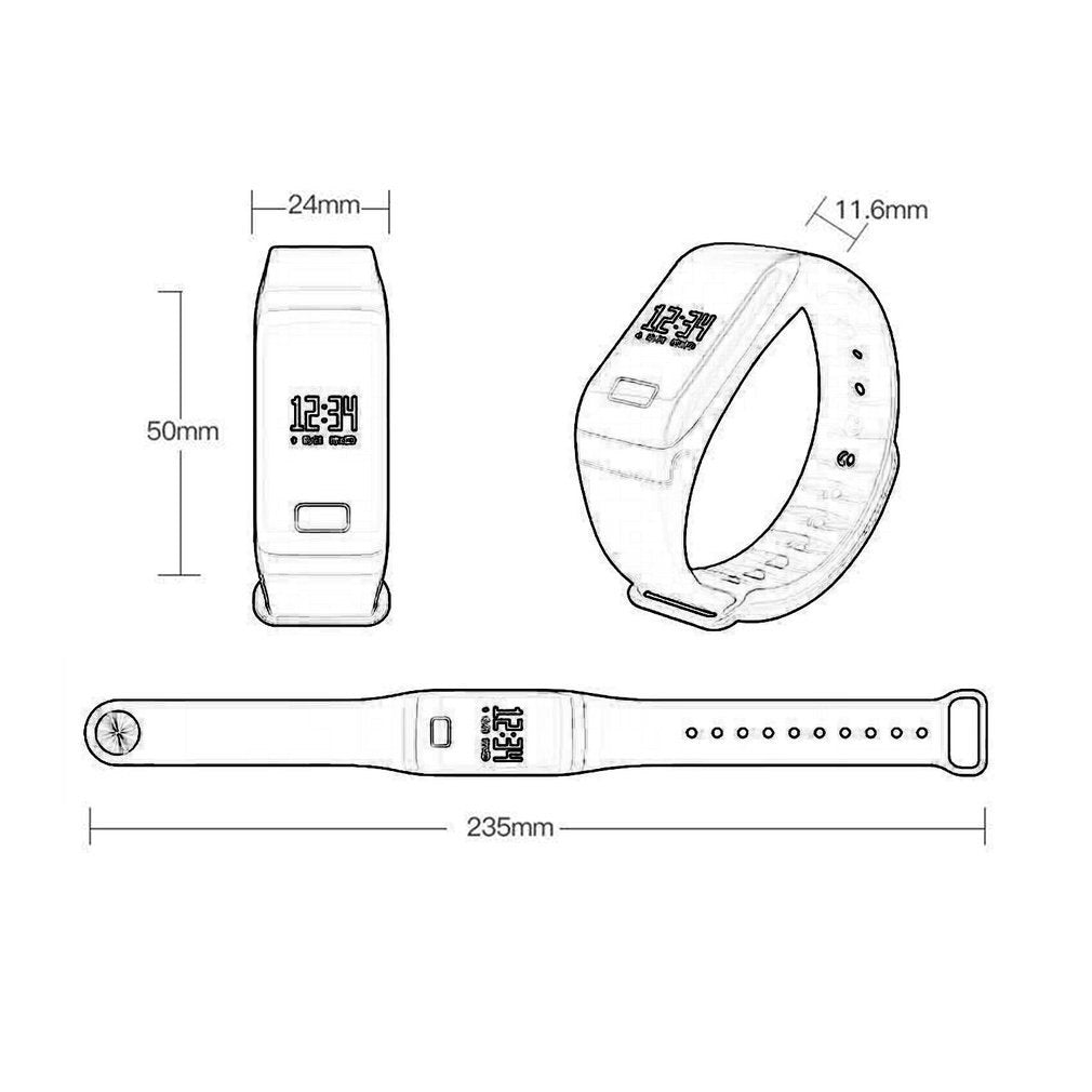 F1 Smart Watch – Fitness Tracker with Heart Rate, BP & SpO₂ Monitor, IP67 Waterproof