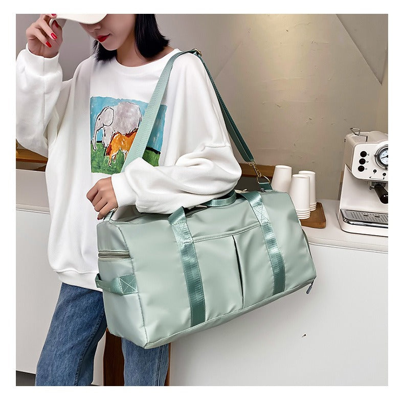 Nylon Gym Duffel Bag with Shoe Compartment