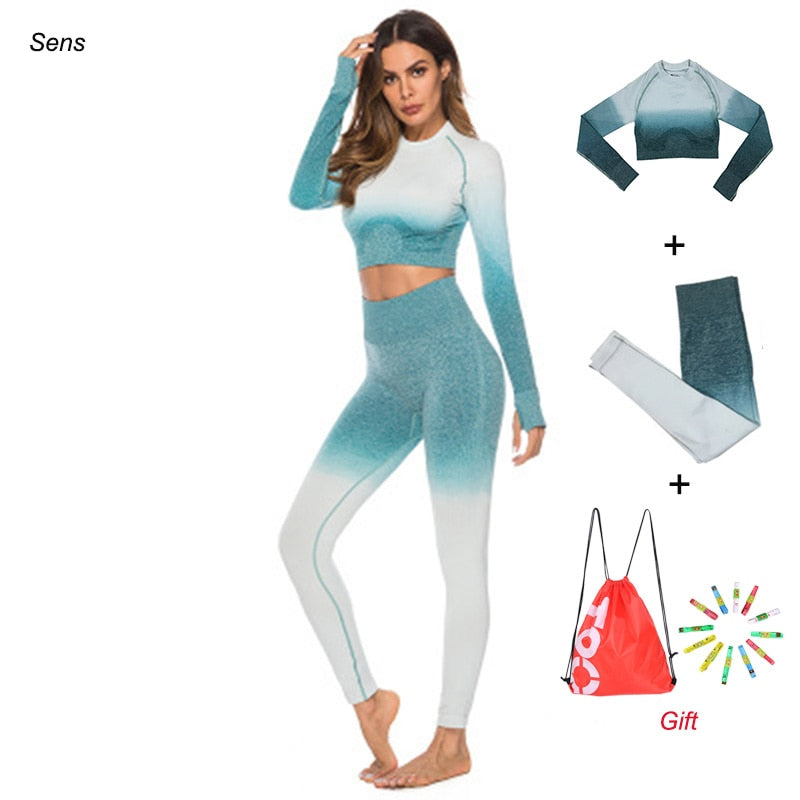 Winter Hot Sale Yoga Set Gym Set Gym Leggings Yoga Sport...