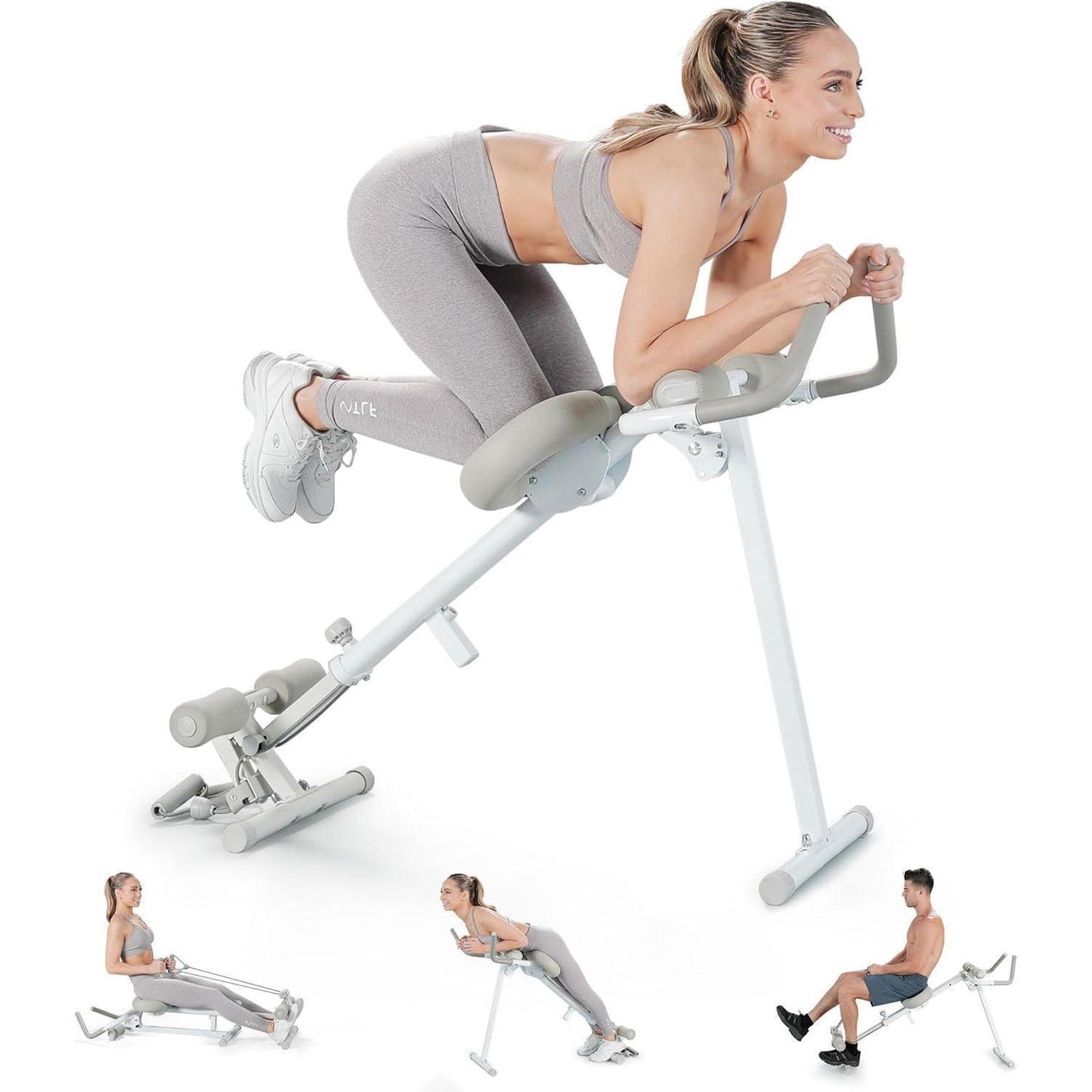 Pro Max 4‑in‑1 Home Gym – Rowing, Leg Press, Ab Glider & Roman Chair