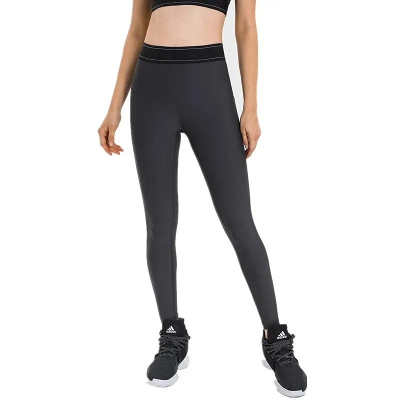 High‑Waisted Lycra Compression Leggings – Women’s Fitness Pants