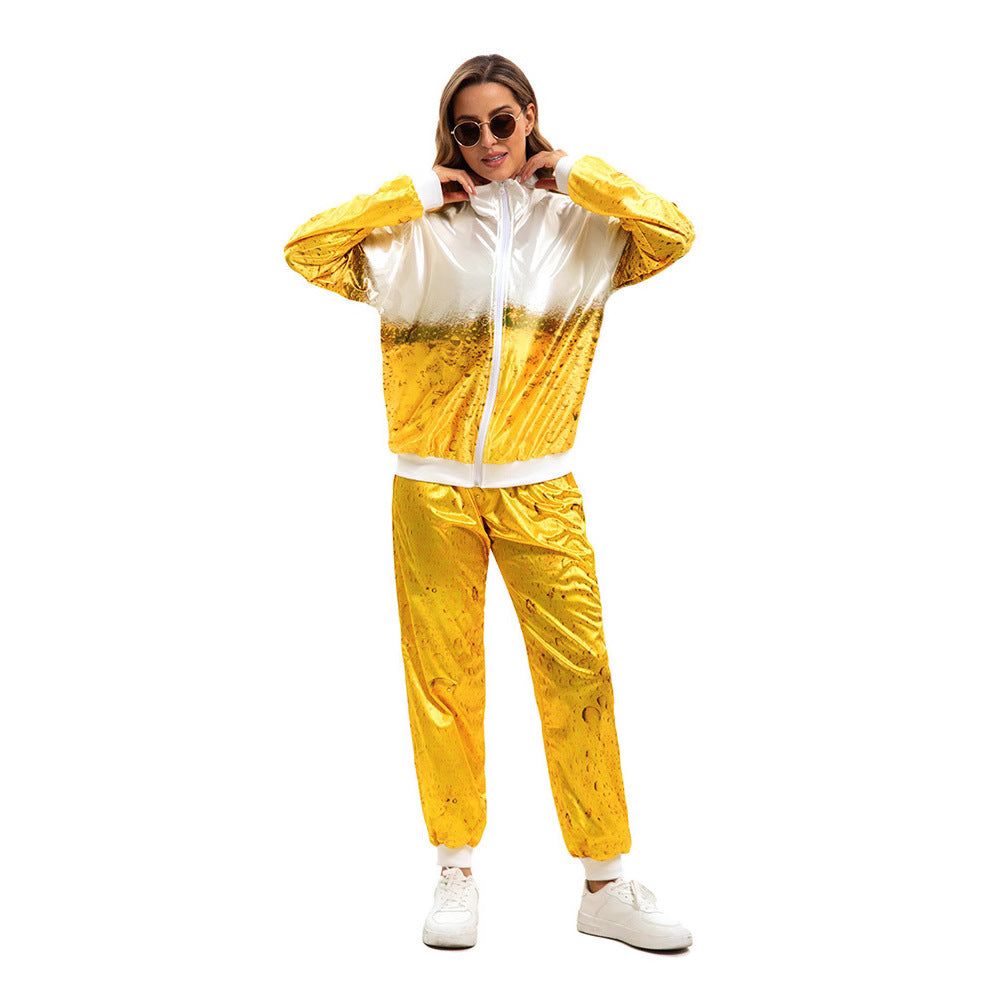 Women’s Two‑Piece Sweater Fleece Set – Long Sleeve Zipper Pant Suit