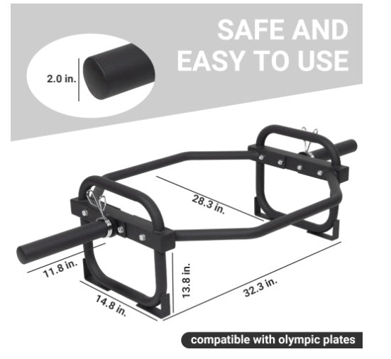 Olympic Hex Weightlifting Bar – 2‑inch, 500 lb Capacity (Self Pickup Only)